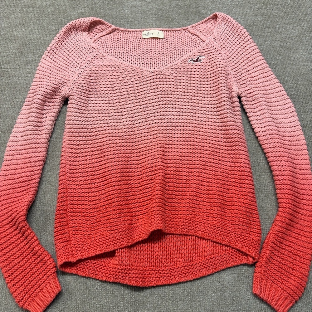 Hollister Pink Ombre Knit Sweater – Size Small 1813